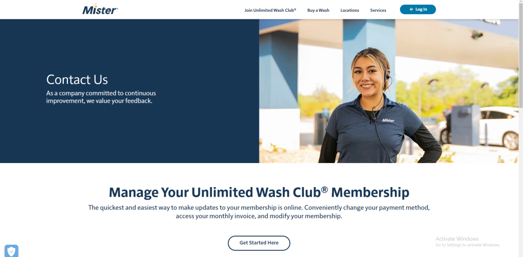 Mister car wash contact page 