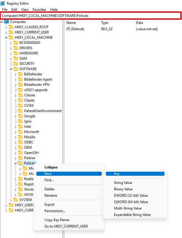 Type the command to create new folder