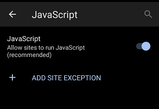 Allow. enable javascript on microsoft edge