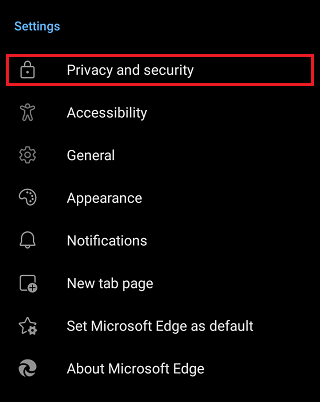 Privacy & Security. enable javascript on microsoft edge