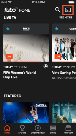 Cast fuboTV on LG TV