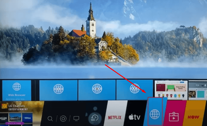 Open the Web Browser on LG TV