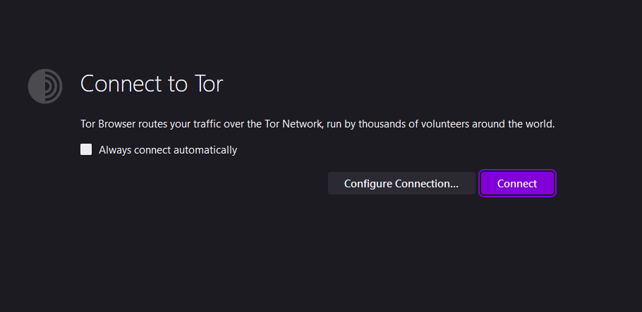 Connect to Tor