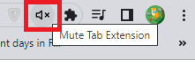 Click Mute tab extension to mute tab on Chrome