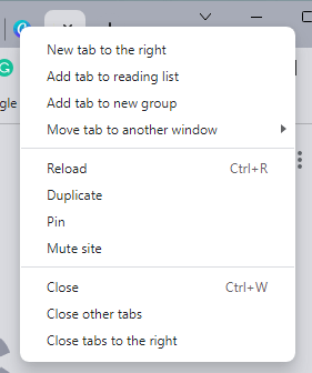 click Mute to mute tab on Chrome