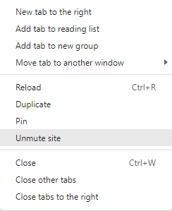 right click the tab and click unmute