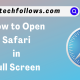 open safari in full screen