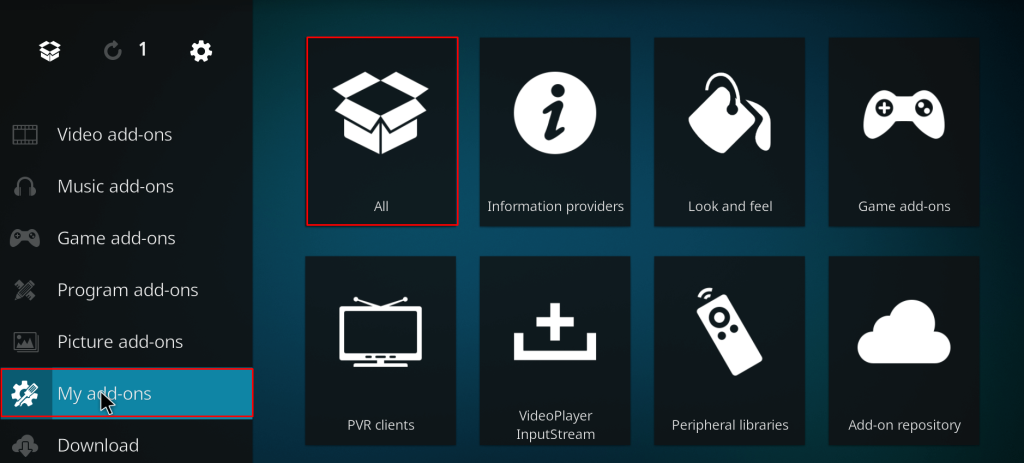 Tap All on Kodi 