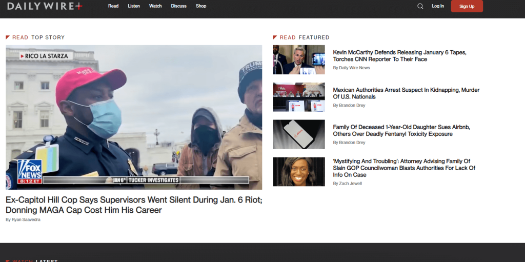 Daily Wire Website