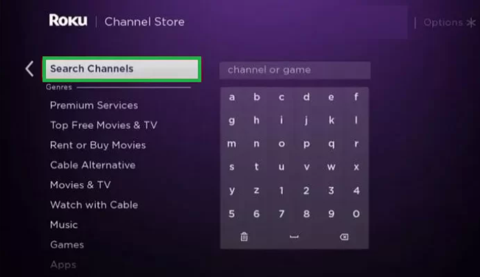 Select Search Channels