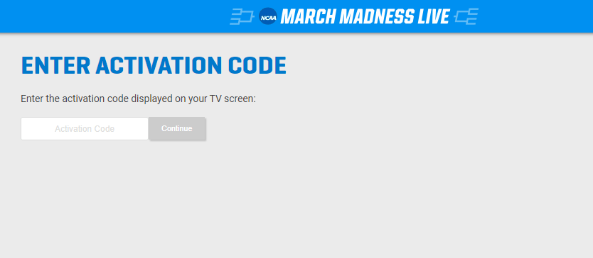 Activate March Madness Live app 