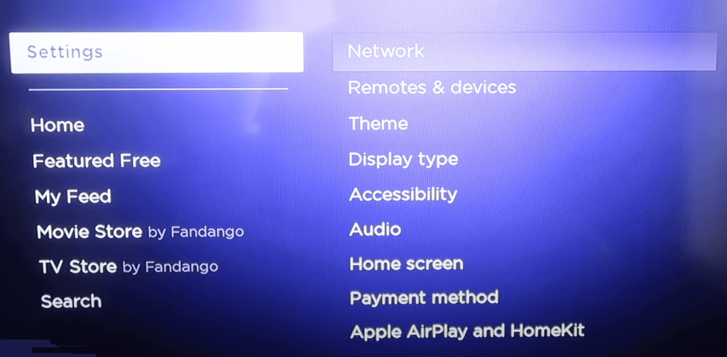 Navigate to settings