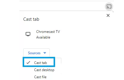 Choose Cast tab