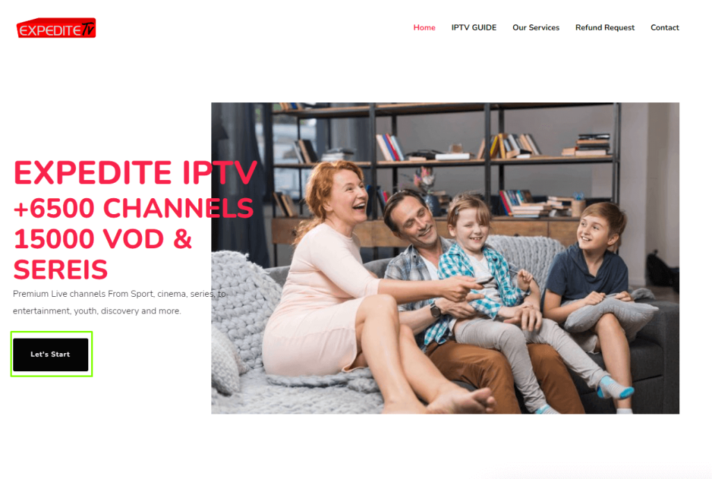 Expedite TV website
