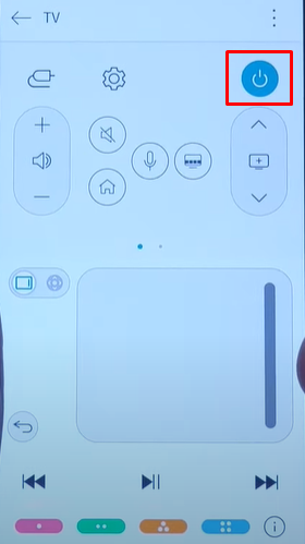 Tap the power button to turn On your LG Smart TV