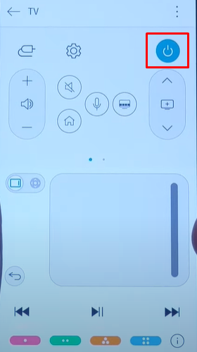Tap the power button to turn On your LG Smart TV 