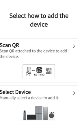 Choose Scan QR or Select Device
