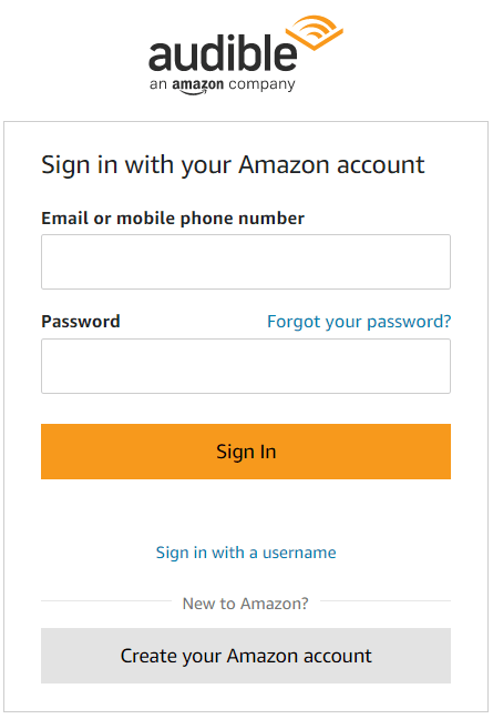 Sign in to your amazon account