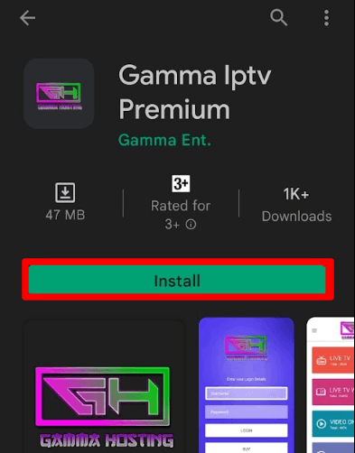 Install Gamma IPTV on Android