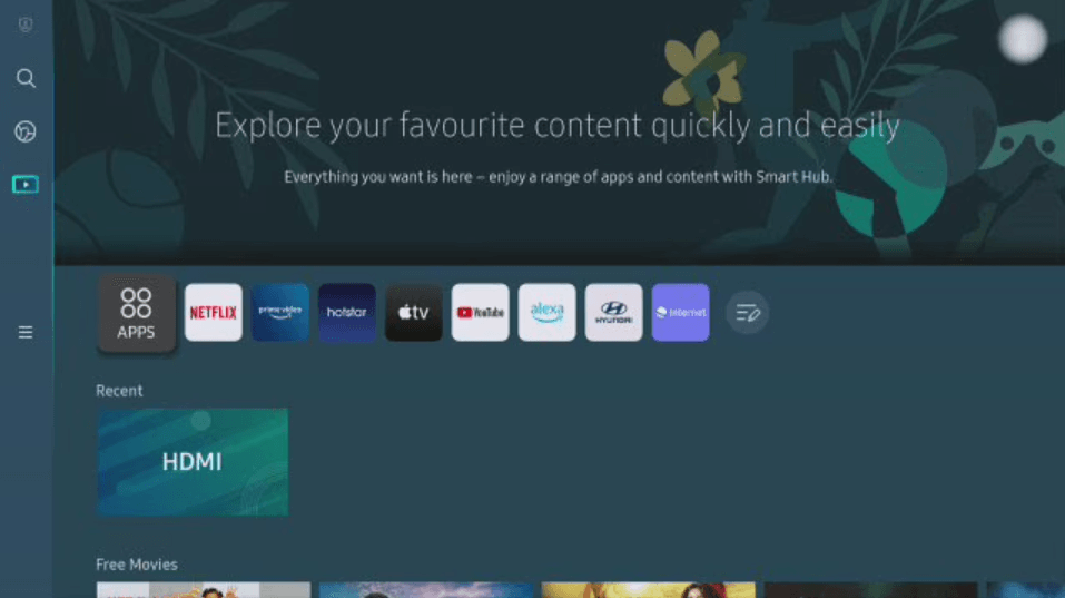 Select Apps section