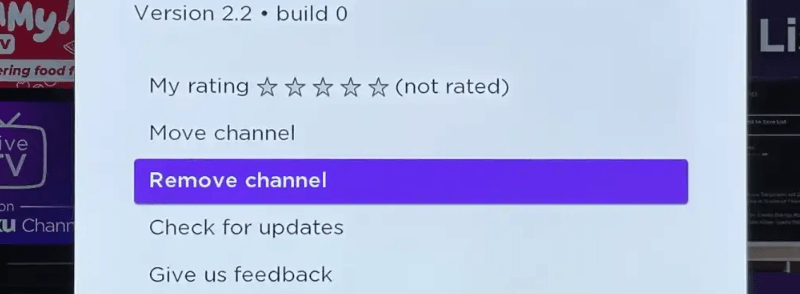 Remove a Channel on Roku