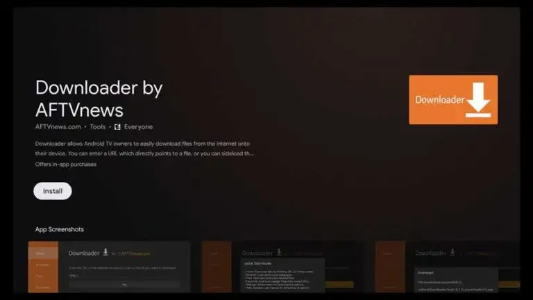 Install the Downloader app on Android TV