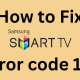 Samsung tv error code 107