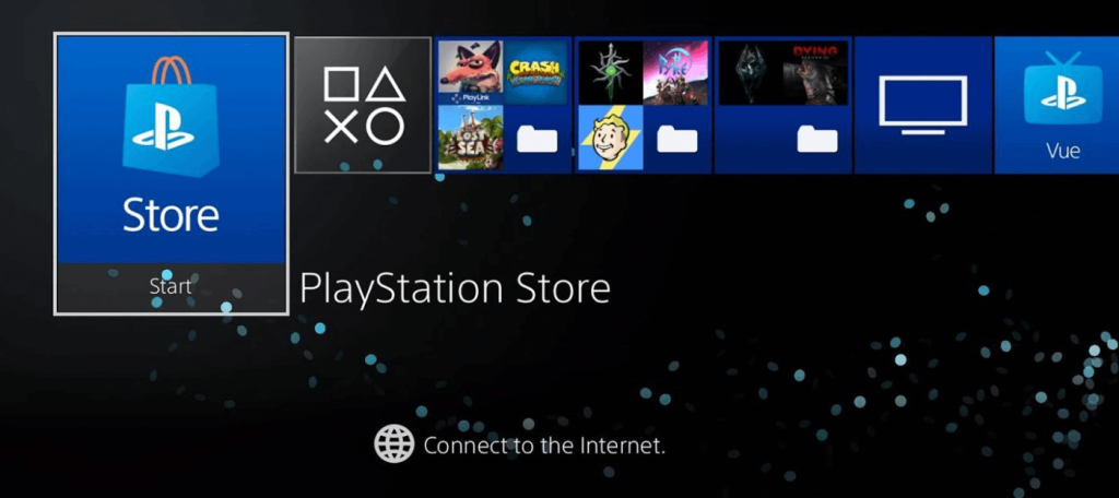 Navigate to the PlayStation Store