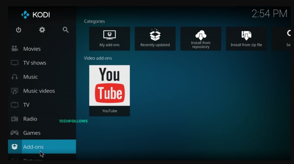 Add-ons on Kodi