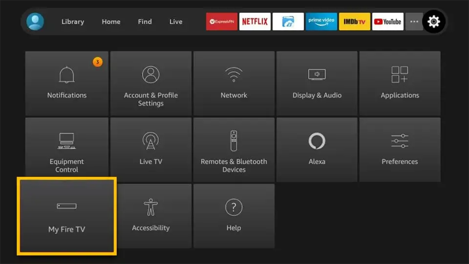 Select My Fire TV