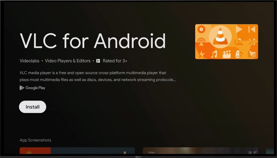 Install VLC on Google TV