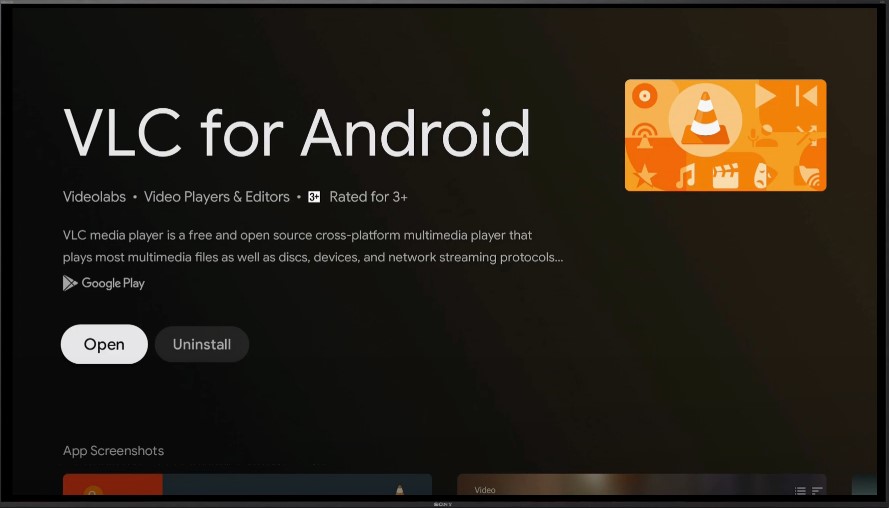 Open VLC on Google TV