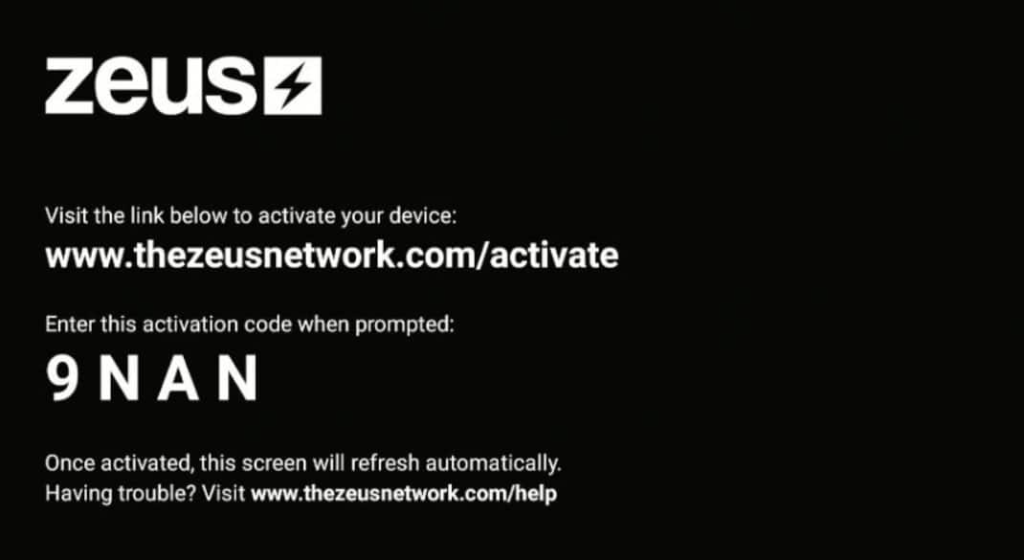 Activate Zeus Network 