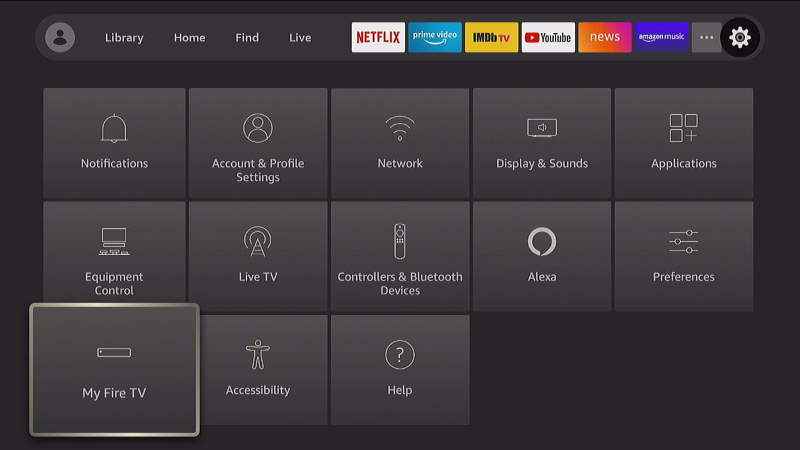 Select My Fire TV