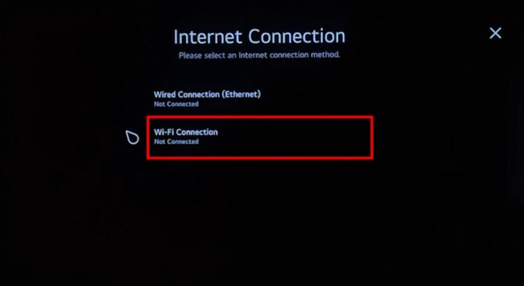 Select WiFi connection