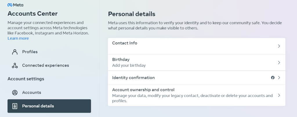 Account Ownership and Control