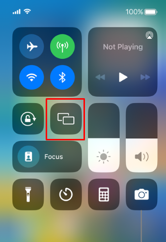 Tap the Screen Mirroring icon