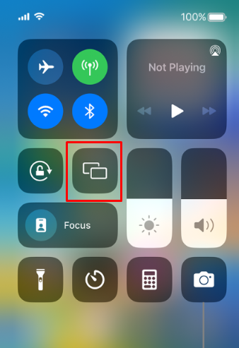 Tap the Screen Mirroring icon 