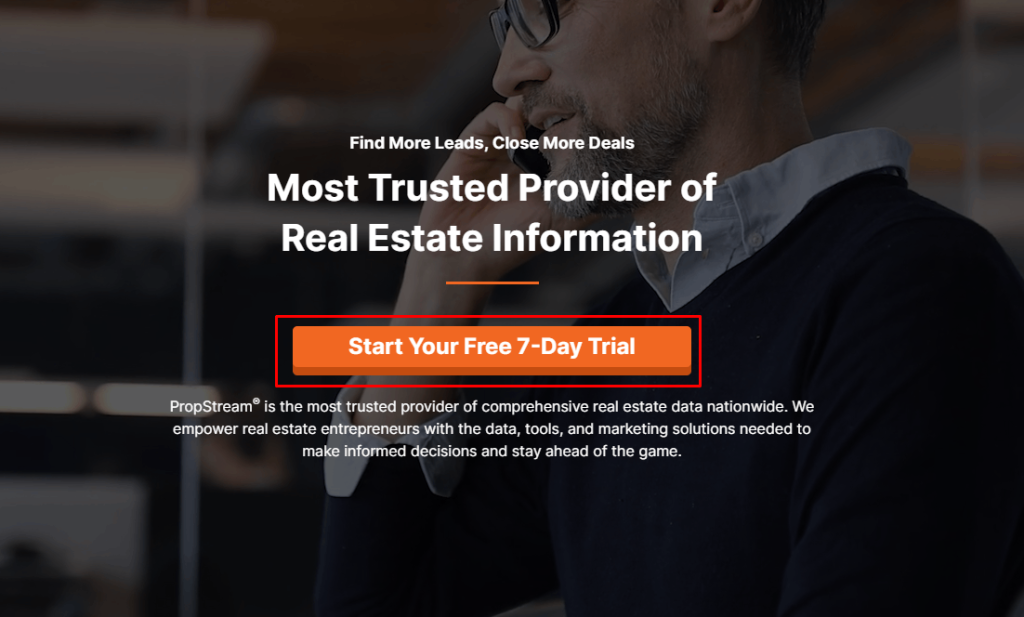 Start free trial on PropStream