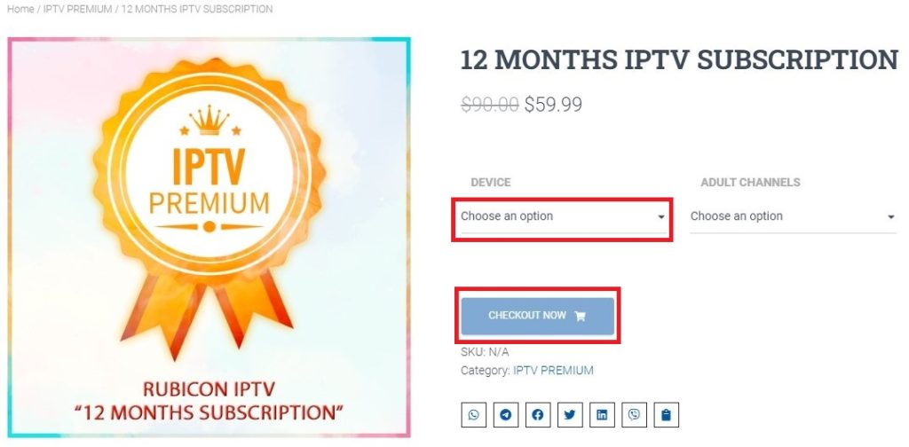 Rubicon IPTV subscription