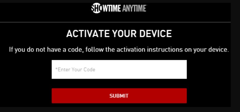 Activate Showtime Anytime