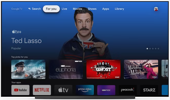 Launch Apple TV app on Google TV