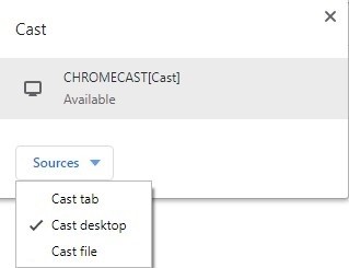 Click on Cast desktop to cast VLC to Chromecast