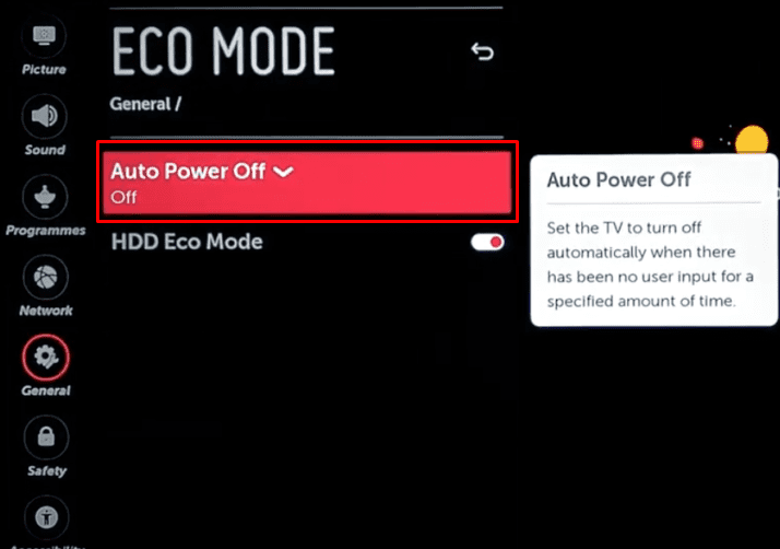 Turn off Eco Mode.