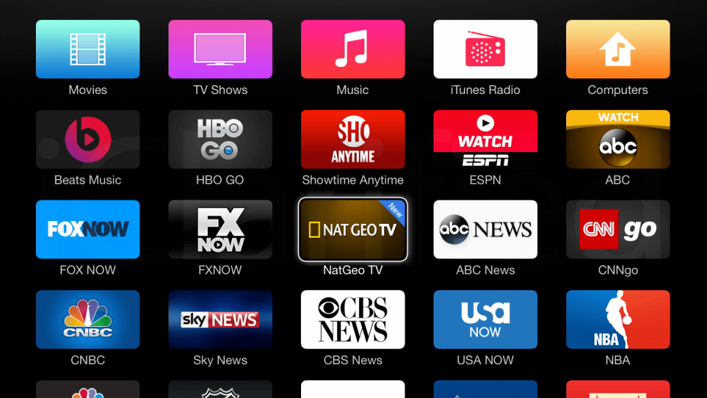 Open the Nat Geo app on Apple TV
