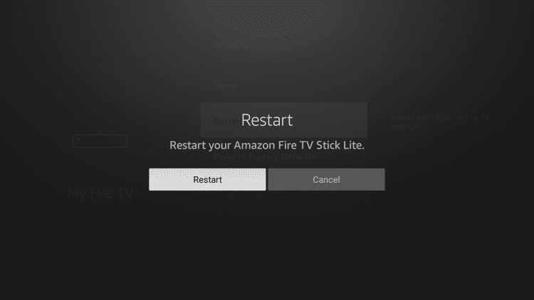 Select Restart