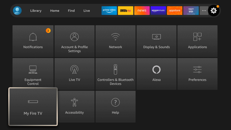 Select My Fire TV