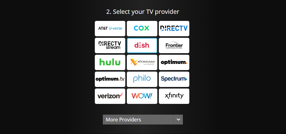 Choose your TV provider for History Channel