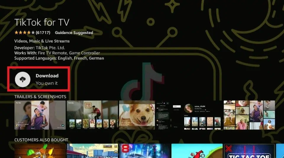 Download TikTok on Firestick