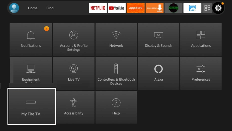 Select My Fire TV